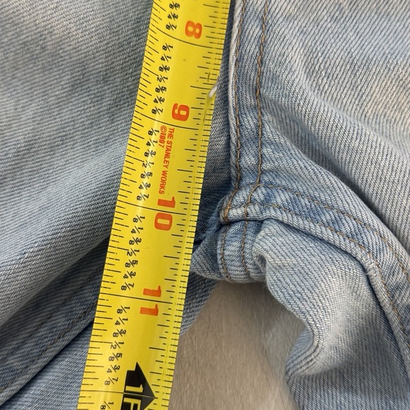 Aeropostale Mom Jeans Distressed Size 0 Blue Ankle Slouchy Grunge 90s 24x27 - Picture 10 of 11